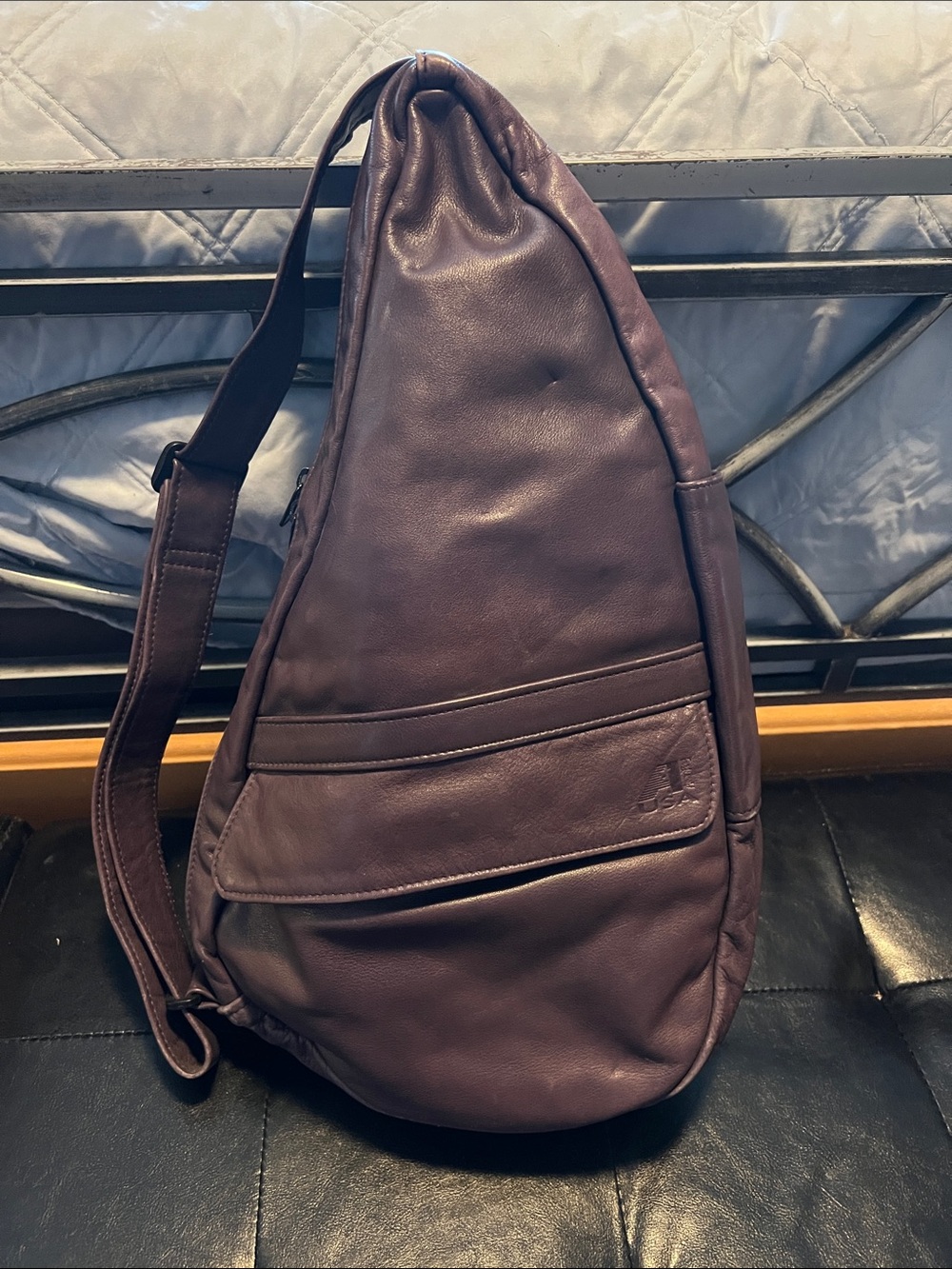 Ameribag Mauve Medium  Leather Sling Bag